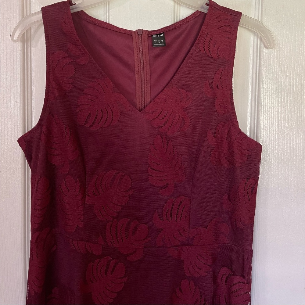 SHEIN Beautiful maroon dress